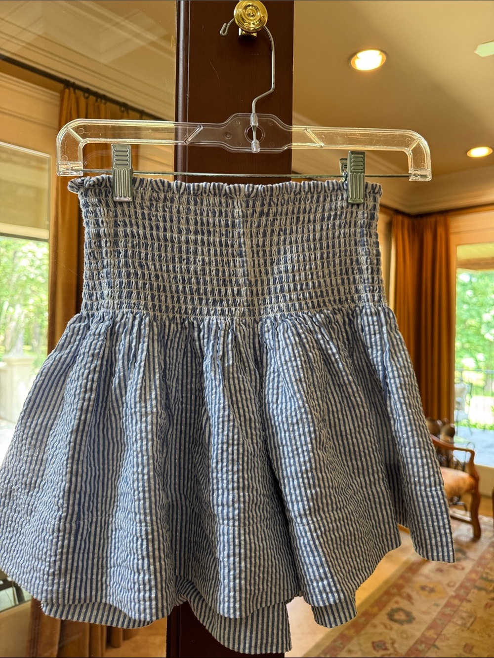 Koch Blue and White Striped Smocked set. - Picture 6 of 7